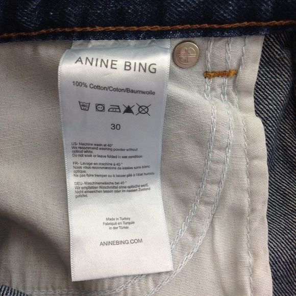 🎁NWT Anine Bing Peyton High Waist Relaxed Straight Jeans Size 30🎁 - Picture 8 of 9